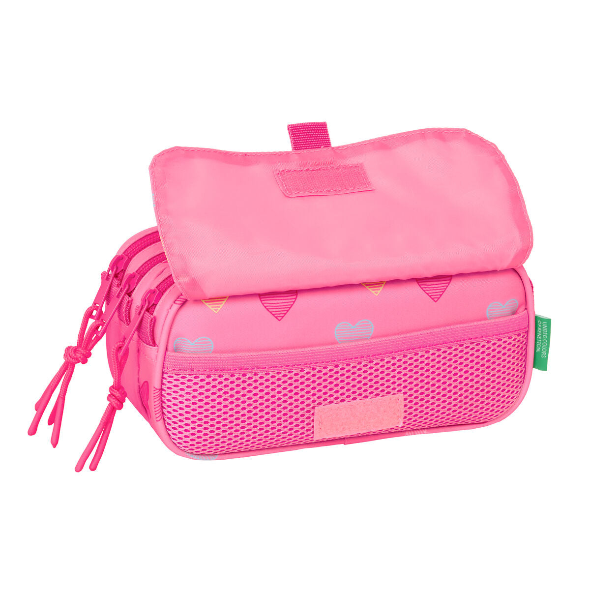 Geantă Universală Benetton Heart Roz 21,5 x 10 x 8 cm - Birou și papetărie, Material școlar și educațional