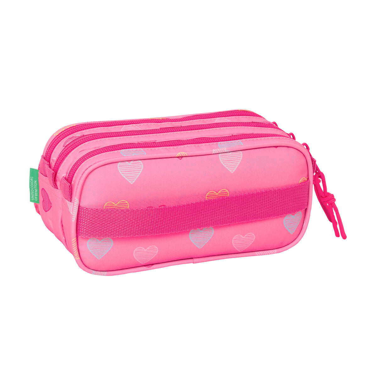 Geantă Universală Benetton Heart Roz 21,5 x 10 x 8 cm - Birou și papetărie, Material școlar și educațional
