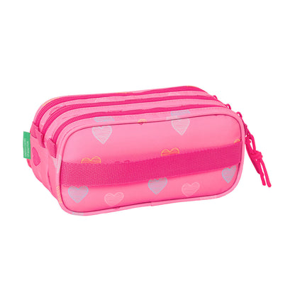 Geantă Universală Benetton Heart Roz 21,5 x 10 x 8 cm - Birou și papetărie, Material școlar și educațional