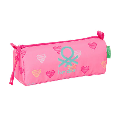 Geantă Universală Benetton Heart Roz 21 x 8 x 7 cm - Birou și papetărie, Material școlar și educațional