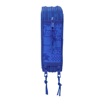 Geantă Universală Sonic Albastru 12,5 x 19,5 x 5,5 cm 37 Piese - Birou și papetărie, Material școlar și educațional