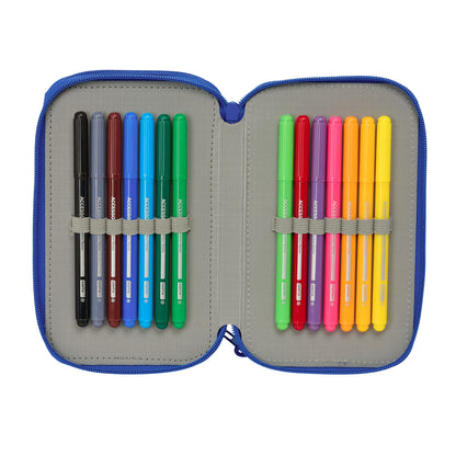 Geantă Universală Sonic Albastru 12,5 x 19,5 x 5,5 cm 37 Piese - Birou și papetărie, Material școlar și educațional