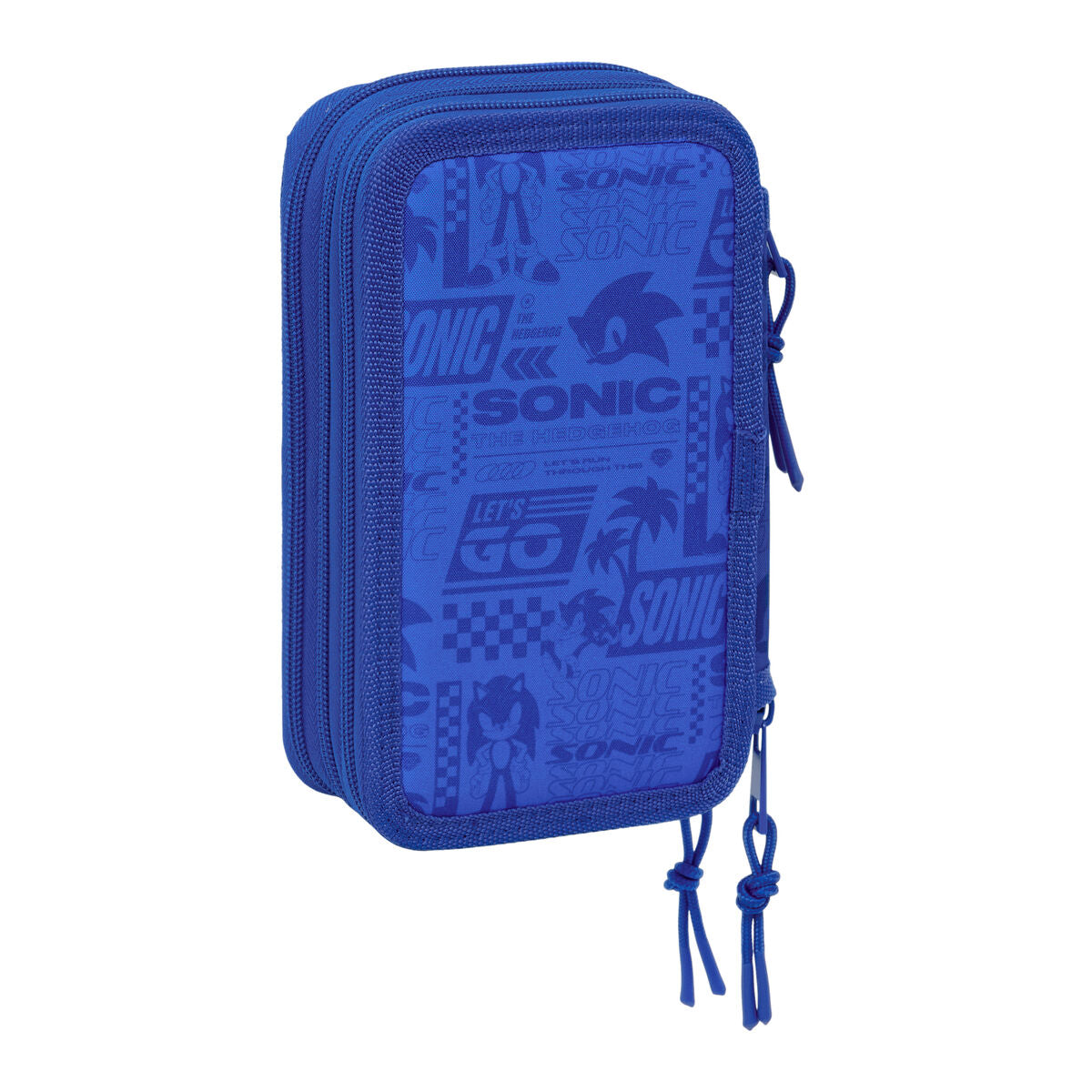 Geantă Universală Sonic Albastru 12,5 x 19,5 x 5,5 cm 37 Piese - Birou și papetărie, Material școlar și educațional