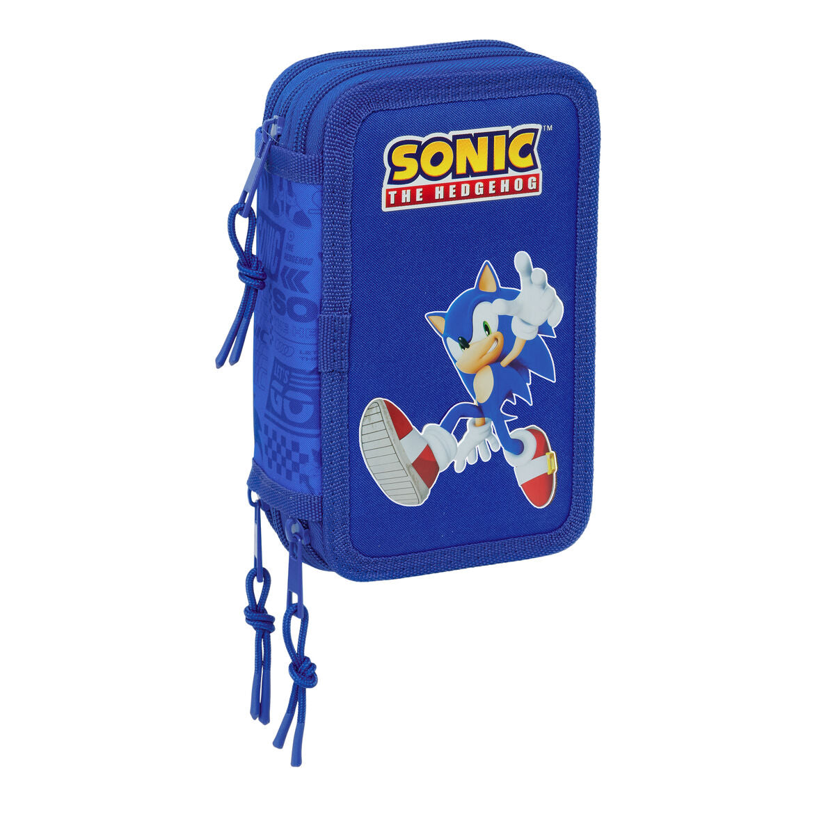 Geantă Universală Sonic Albastru 12,5 x 19,5 x 5,5 cm 37 Piese - Birou și papetărie, Material școlar și educațional