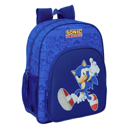 Ghiozdan Sonic Albastru 32 x 38 x 12 cm - Birou și papetărie, Material școlar și educațional
