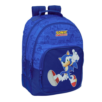 Ghiozdan Sonic Albastru 32 x 42 x 15 cm - Birou și papetărie, Material școlar și educațional