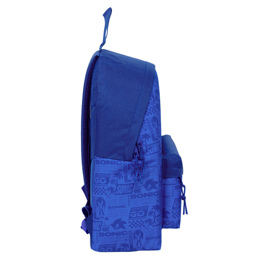 Ghiozdan Sonic Albastru 33 x 42 x 15 cm - Birou și papetărie, Material școlar și educațional