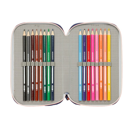 Geantă Universală F.C. Barcelona Bleumarin 12,5 x 19,5 x 5,5 cm 37 Piese - Birou și papetărie, Material școlar și educațional