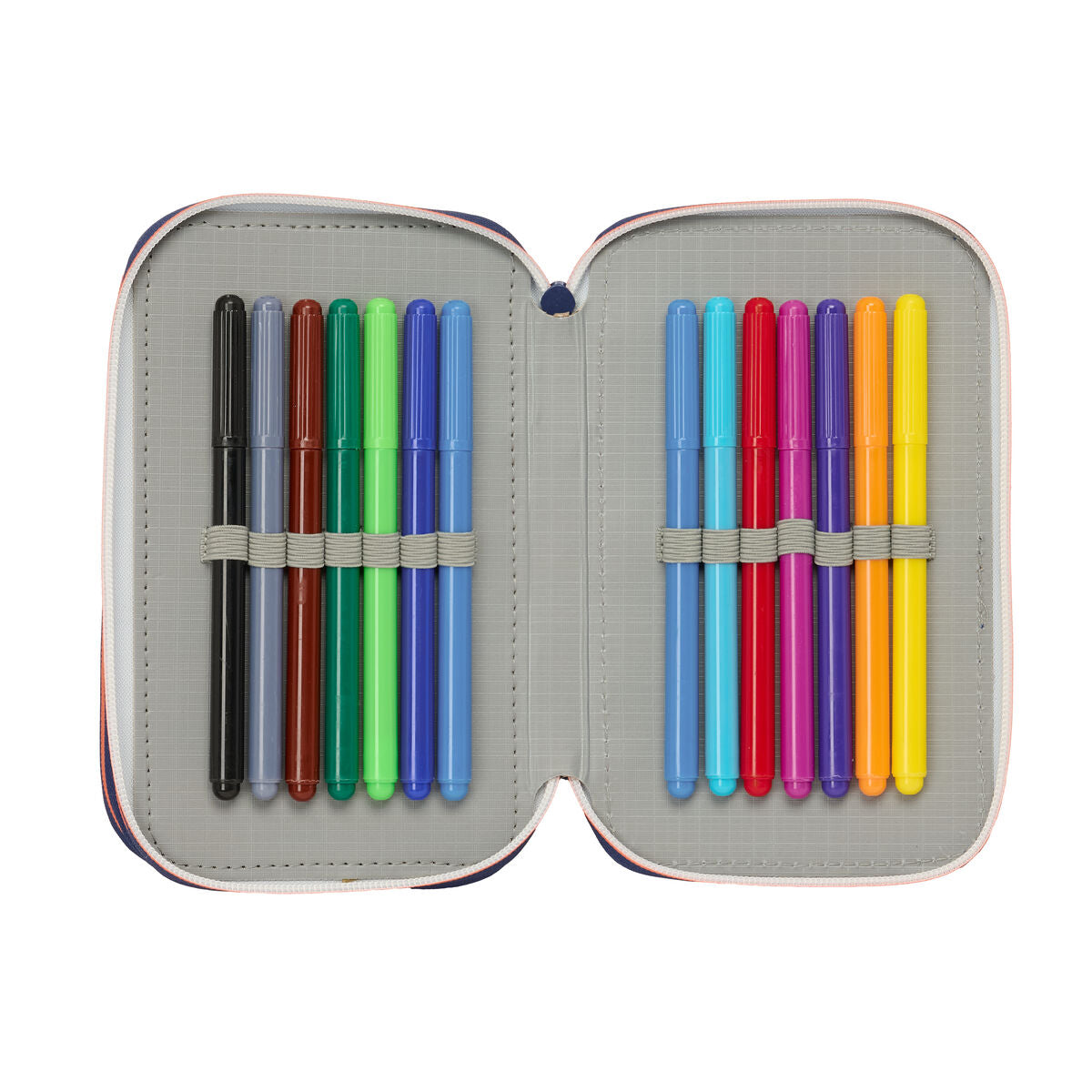 Geantă Universală F.C. Barcelona Bleumarin 12,5 x 19,5 x 5,5 cm 37 Piese - Birou și papetărie, Material școlar și educațional