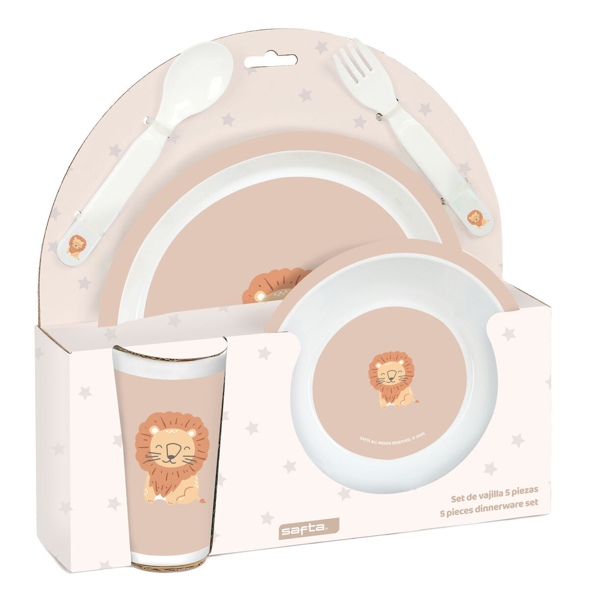 Set de Menaj pentru Copii Safta Leon PVC - Acasă și bucătărie, Tacâmuri, veselă și sticlărie