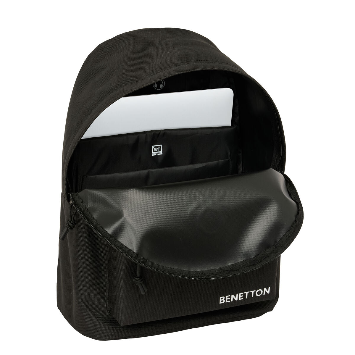 Ghiozdan Benetton benetton basics Negru 31 x 41 x 16 cm - Birou și papetărie, Material școlar și educațional
