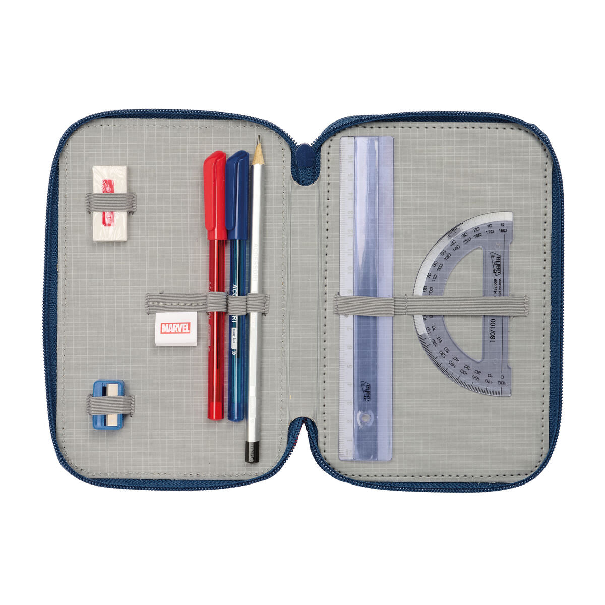 Geantă Universală Spider-Man Albastru 12,5 x 19,5 x 5,5 cm 37 Piese - Birou și papetărie, Material școlar și educațional