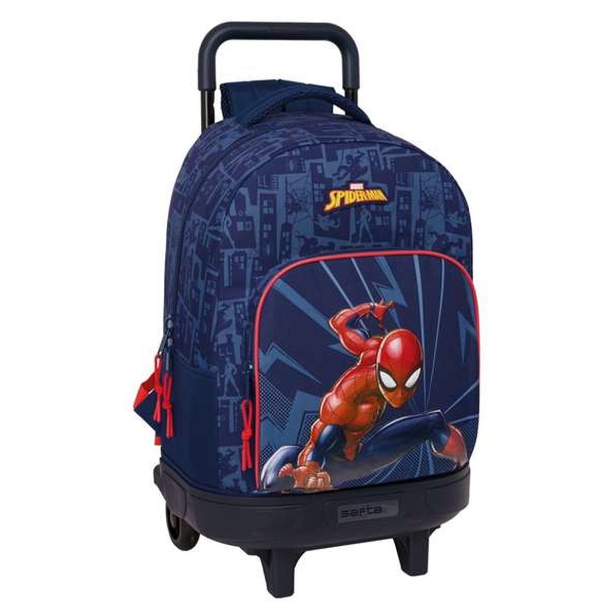 Ghiozdan cu Roți Spider-Man Albastru 33 x 45 x 22 cm - Birou și papetărie, Material școlar și educațional