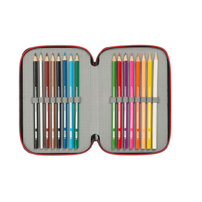 Geantă Universală Spider-Man Negru 12,5 x 19,5 x 5,5 cm 37 Piese - Birou și papetărie, Material școlar și educațional