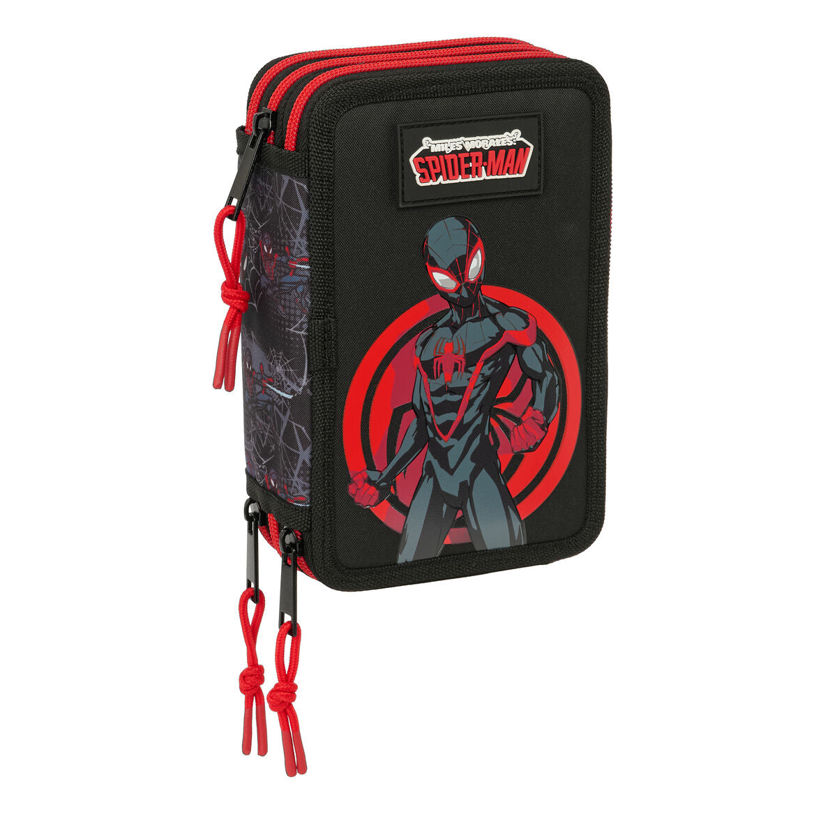 Geantă Universală Spider-Man Negru 12,5 x 19,5 x 5,5 cm 37 Piese - Birou și papetărie, Material școlar și educațional