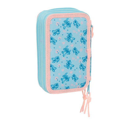 Geantă Universală Lilo & Stitch Ohana Albastru 12,5 x 19,5 x 5,5 cm 37 Piese - Birou și papetărie, Material școlar și educațional