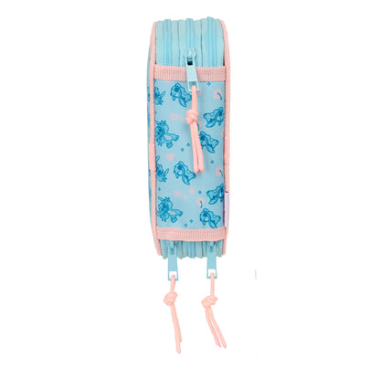 Geantă Universală Lilo & Stitch Ohana Albastru 12,5 x 19,5 x 5,5 cm 37 Piese - Birou și papetărie, Material școlar și educațional