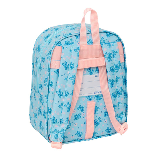 Ghiozdan Lilo & Stitch Ohana Roz Albastru deschis 22 x 27 x 10 cm - Birou și papetărie, Material școlar și educațional