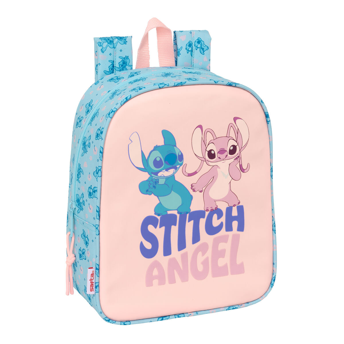 Ghiozdan Lilo & Stitch Ohana Roz Albastru deschis 22 x 27 x 10 cm - Birou și papetărie, Material școlar și educațional