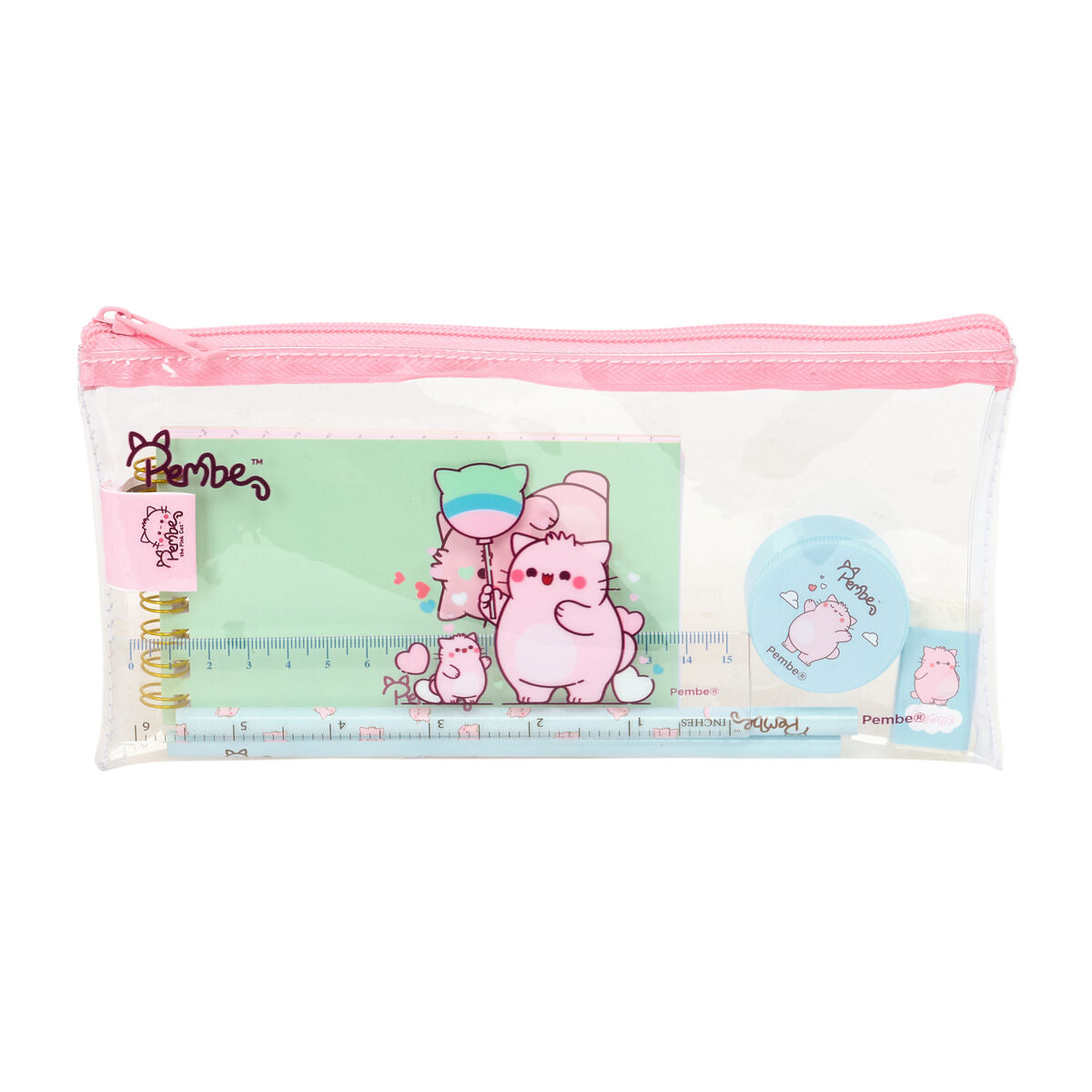 Geantă Universală Pembe The pink cat Multicolor 22,5 x 10,5 x 1 cm - Birou și papetărie, Material școlar și educațional
