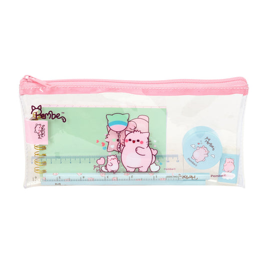 Geantă Universală Pembe The pink cat Multicolor 22,5 x 10,5 x 1 cm - Birou și papetărie, Material școlar și educațional