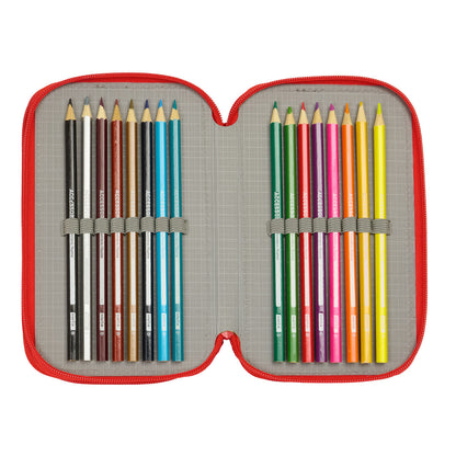 Geantă Universală Spider-Man Albastru Roșu 12,5 x 19,5 x 5,5 cm 37 Piese - Birou și papetărie, Material școlar și educațional