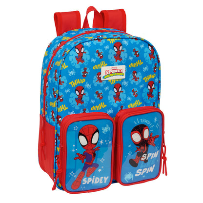 Ghiozdan Spider-Man Albastru Roșu 26 x 34 x 11 cm - Birou și papetărie, Material școlar și educațional