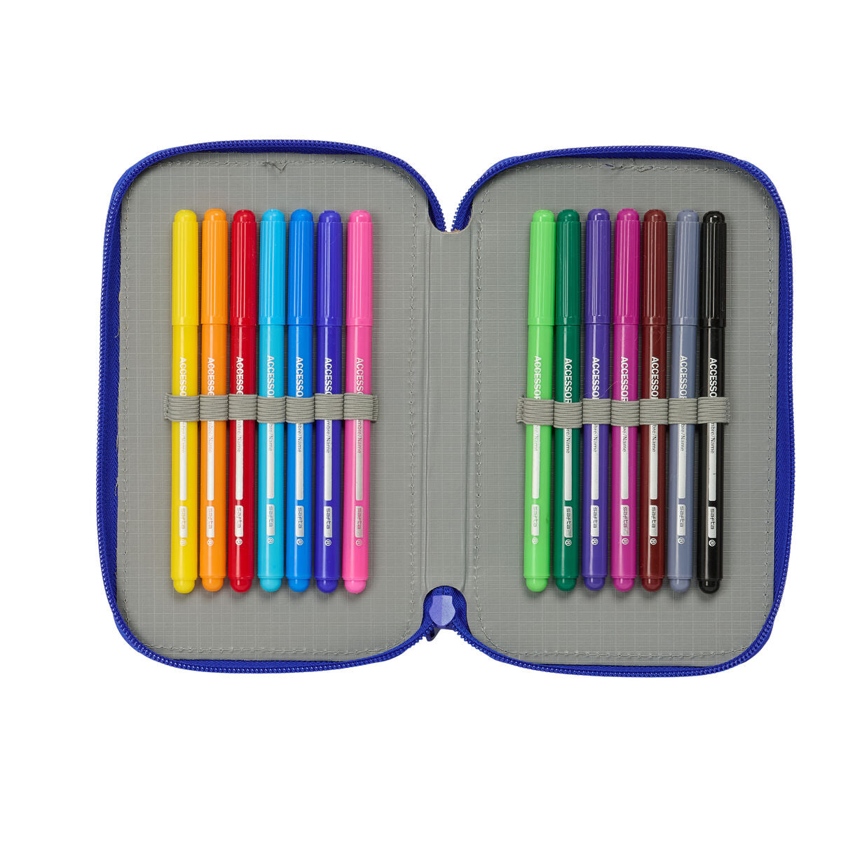 Geantă Universală Real Madrid C.F. Albastru 12.5 x 19.5 x 4 cm 29 Piese - Birou și papetărie, Material școlar și educațional