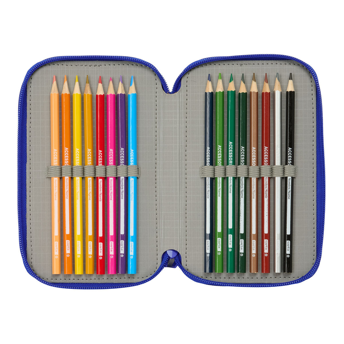 Geantă Universală Real Madrid C.F. Albastru 12,5 x 19,5 x 5,5 cm 37 Piese - Birou și papetărie, Material școlar și educațional