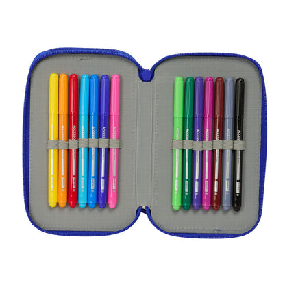 Geantă Universală Real Madrid C.F. Albastru 12,5 x 19,5 x 5,5 cm 37 Piese - Birou și papetărie, Material școlar și educațional