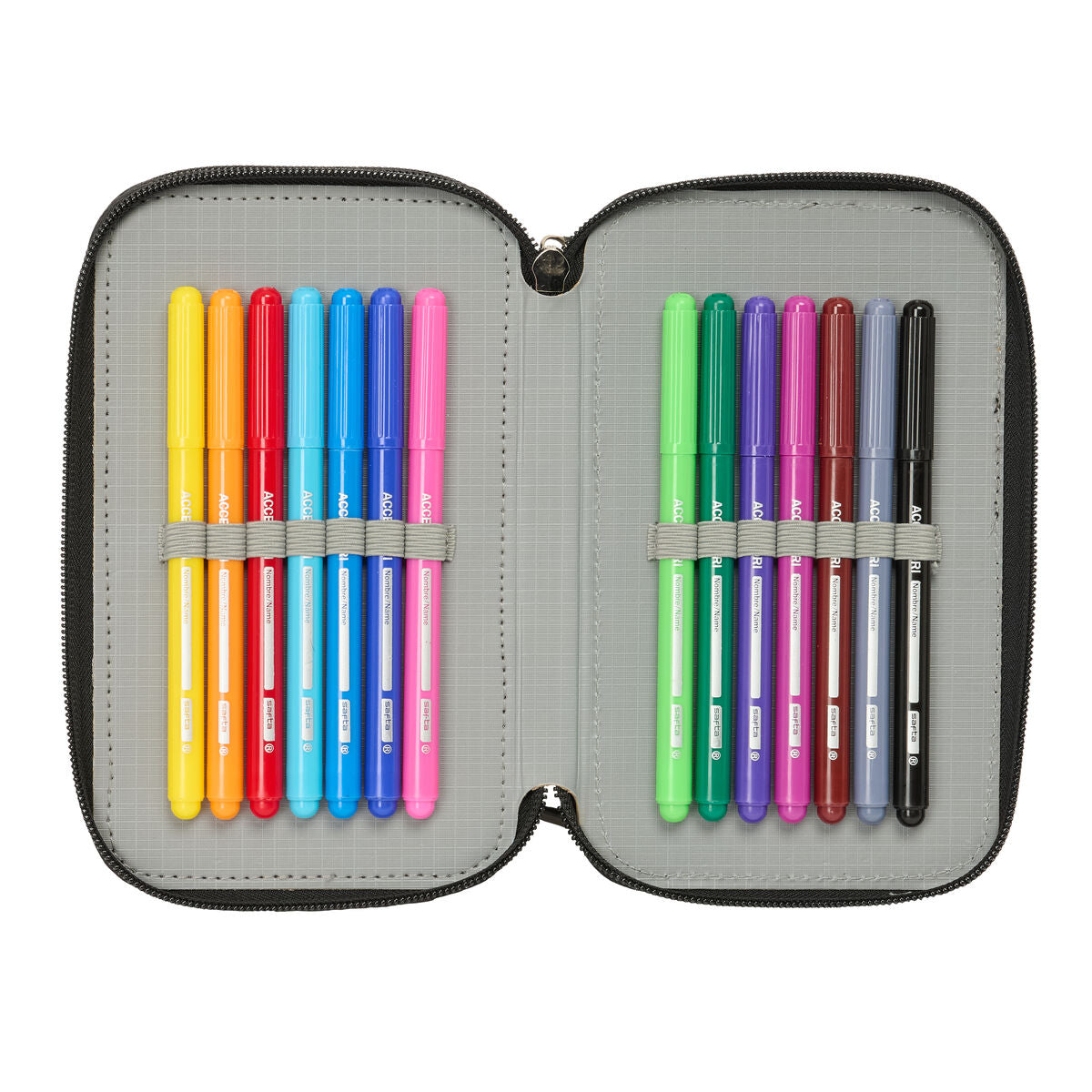 Geantă Universală The Avengers Albastru Negru 12,5 x 19,5 x 5,5 cm 37 Piese - Birou și papetărie, Material școlar și educațional