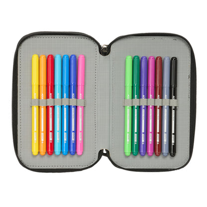 Geantă Universală The Avengers Albastru Negru 12,5 x 19,5 x 5,5 cm 37 Piese - Birou și papetărie, Material școlar și educațional