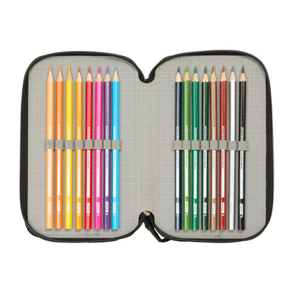 Geantă Universală The Avengers Albastru Negru 12,5 x 19,5 x 5,5 cm 37 Piese - Birou și papetărie, Material școlar și educațional