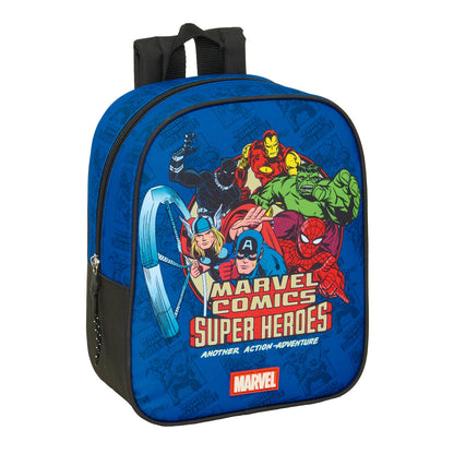 Ghiozdan The Avengers Albastru Negru 22 x 27 x 10 cm - Birou și papetărie, Material școlar și educațional