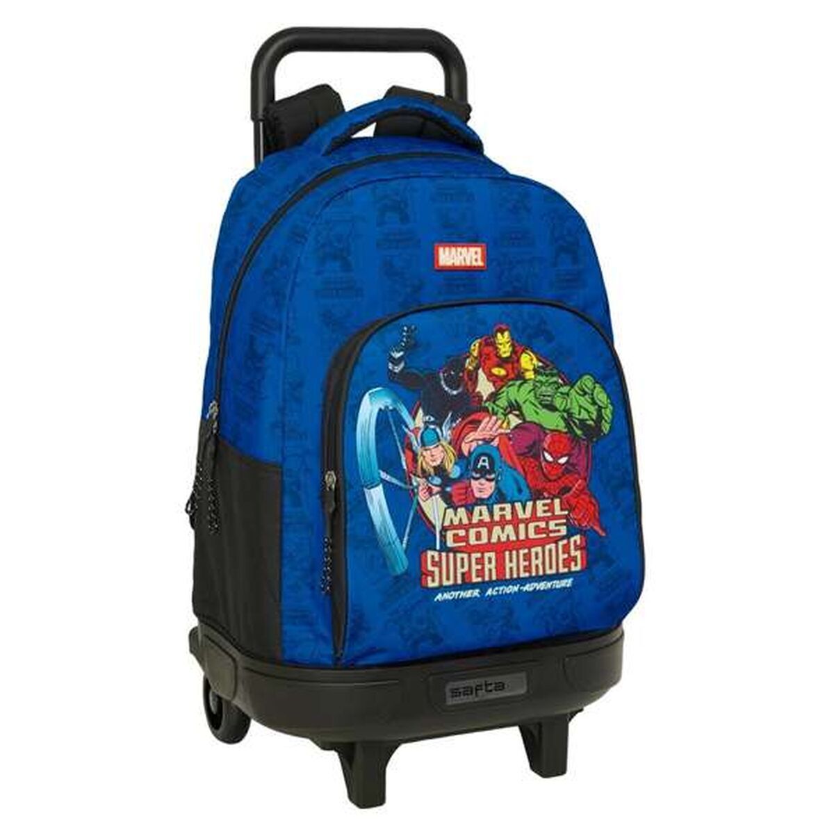 Ghiozdan cu Roți The Avengers Albastru Negru 33 x 45 x 22 cm - Birou și papetărie, Material școlar și educațional