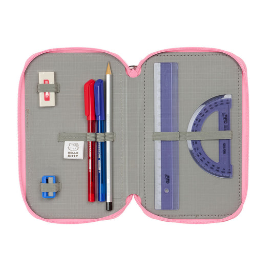 Geantă Universală Hello Kitty Roz 12,5 x 19,5 x 5,5 cm 37 Piese - Birou și papetărie, Material școlar și educațional