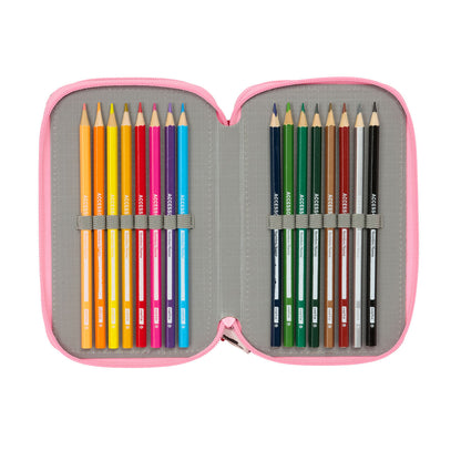 Geantă Universală Hello Kitty Roz 12,5 x 19,5 x 5,5 cm 37 Piese - Birou și papetărie, Material școlar și educațional