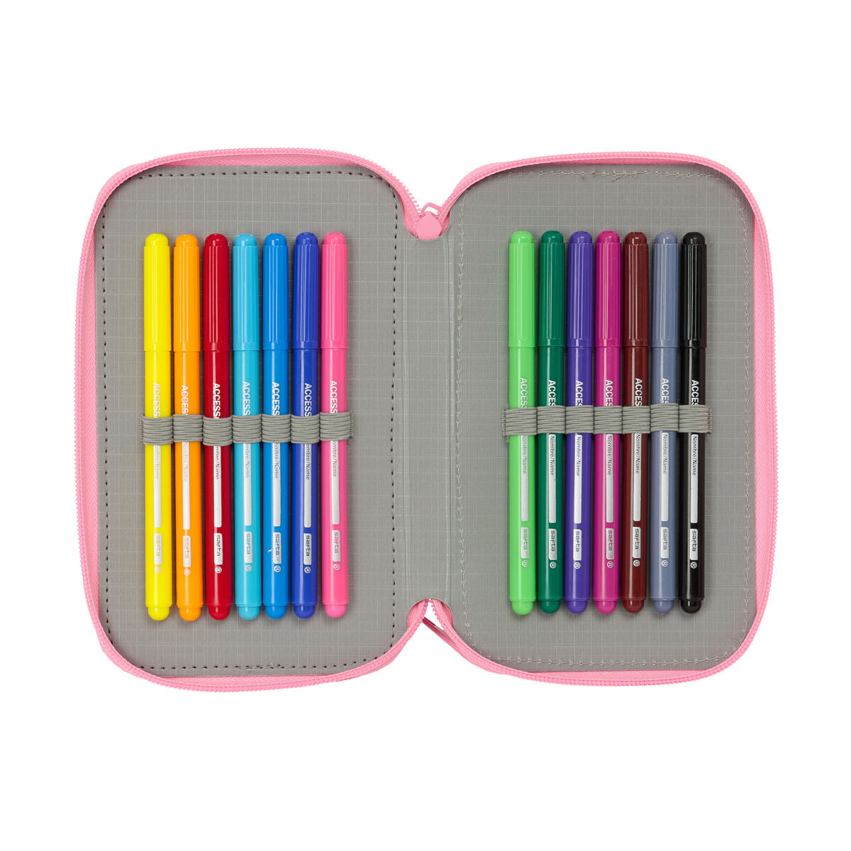 Geantă Universală Hello Kitty Roz 12,5 x 19,5 x 5,5 cm 37 Piese - Birou și papetărie, Material școlar și educațional