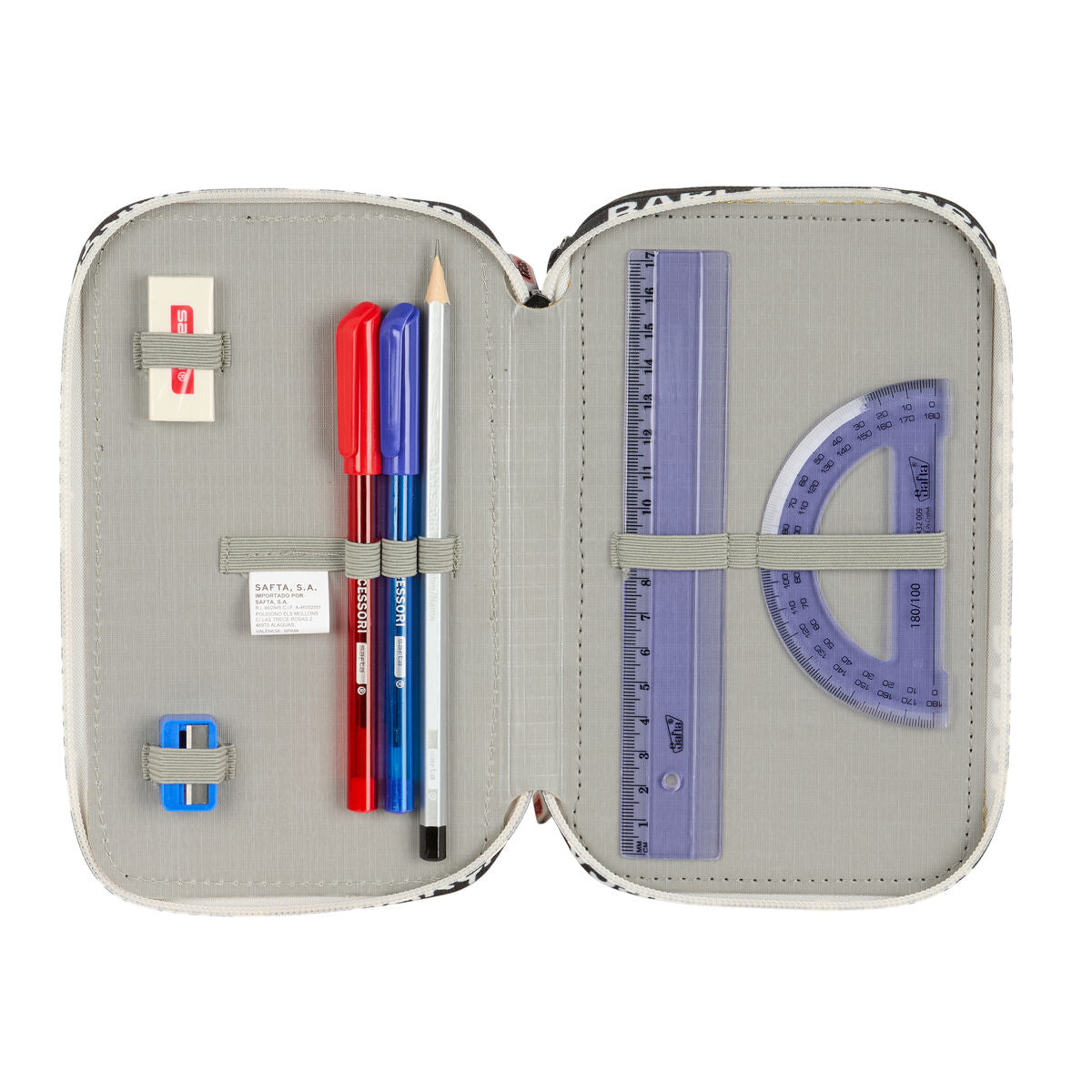 Geantă Universală F.C. Barcelona Negru 12,5 x 19,5 x 5,5 cm 37 Piese - Birou și papetărie, Material școlar și educațional