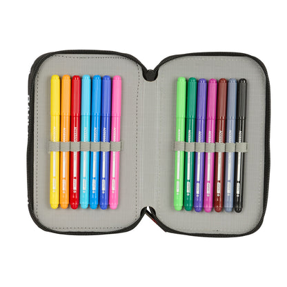 Geantă Universală F.C. Barcelona Negru 12,5 x 19,5 x 5,5 cm 37 Piese - Birou și papetărie, Material școlar și educațional