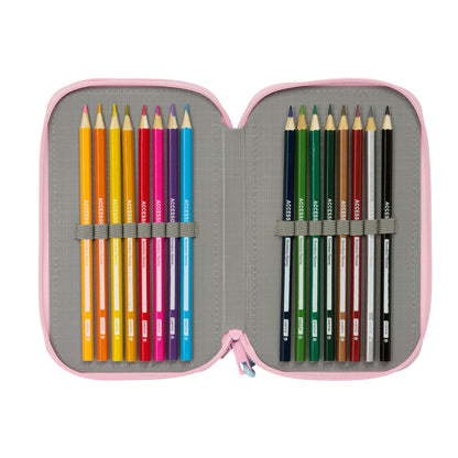 Geantă Universală Glow Lab Roz 12,5 x 19,5 x 5,5 cm 37 Piese - Birou și papetărie, Material școlar și educațional