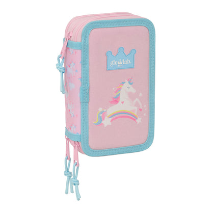 Geantă Universală Glow Lab Roz 12,5 x 19,5 x 5,5 cm 37 Piese - Birou și papetărie, Material școlar și educațional