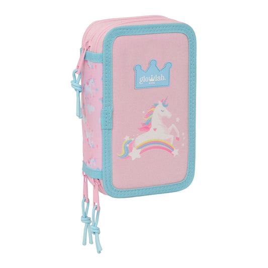 Geantă Universală Glow Lab Roz 12,5 x 19,5 x 5,5 cm 37 Piese - Birou și papetărie, Material școlar și educațional