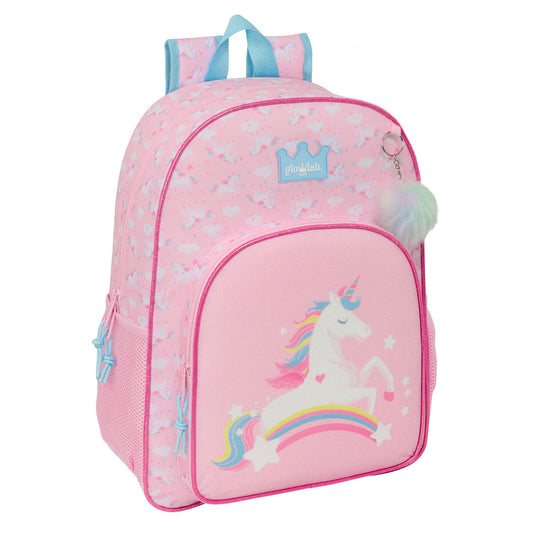 Ghiozdan Glow Lab Roz 33 x 42 x 14 cm - Birou și papetărie, Material școlar și educațional