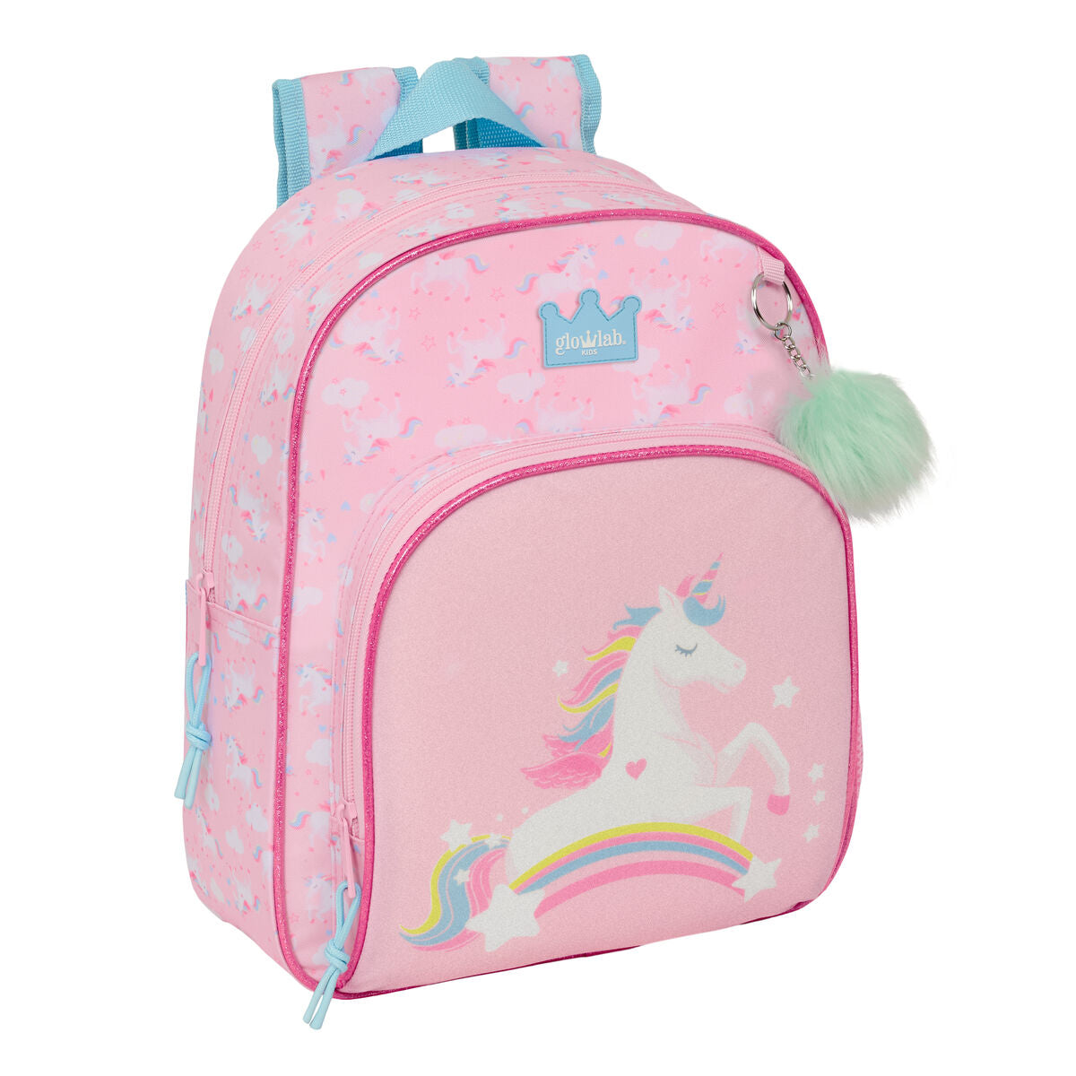 Ghiozdan Glow Lab Roz 28 x 34 x 10 cm - Birou și papetărie, Material școlar și educațional