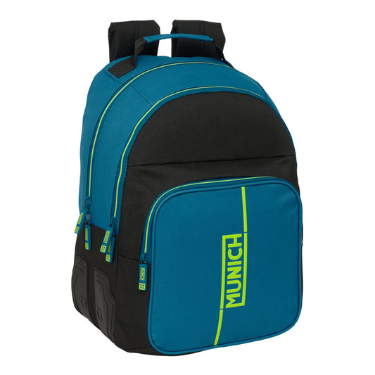 Ghiozdan Munich Land Negru Verde 32 x 42 x 15 cm - Birou și papetărie, Material școlar și educațional
