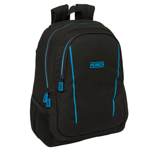 Ghiozdan Munich Road Albastru Negru 32 x 44 x 16 cm - Birou și papetărie, Material școlar și educațional