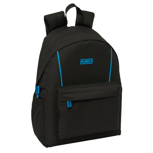 Ghiozdan Munich Road Albastru Negru 31 x 43 x 13 cm - Birou și papetărie, Material școlar și educațional
