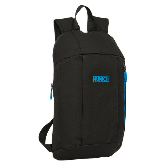 Ghiozdan Munich Road Albastru Negru 22 x 39 x 10 cm - Birou și papetărie, Material școlar și educațional