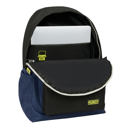 Ghiozdan Munich Track Albastru Negru 31 x 43 x 13 cm - Birou și papetărie, Material școlar și educațional